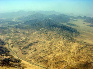 Sinai aus dem Flugzeug