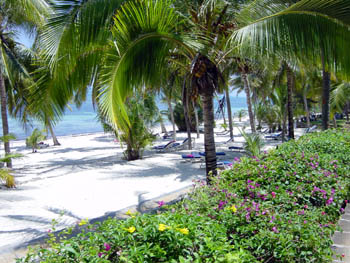 Strand vor dem Dolphin Hotel