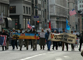 Demonstranten Veterans Day